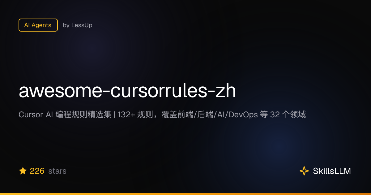 awesome-cursorrules-zh - AI Agents on GitHub | SkillsLLM