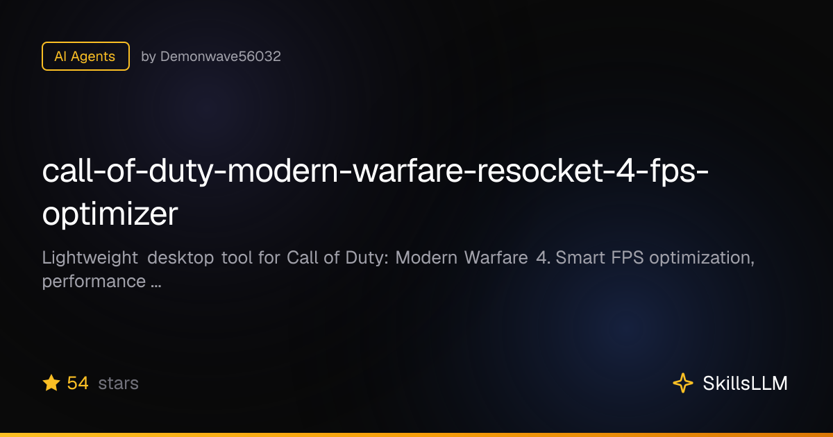 call-of-duty-modern-warfare-resocket-4-fps-optimizer - AI Agents on ...