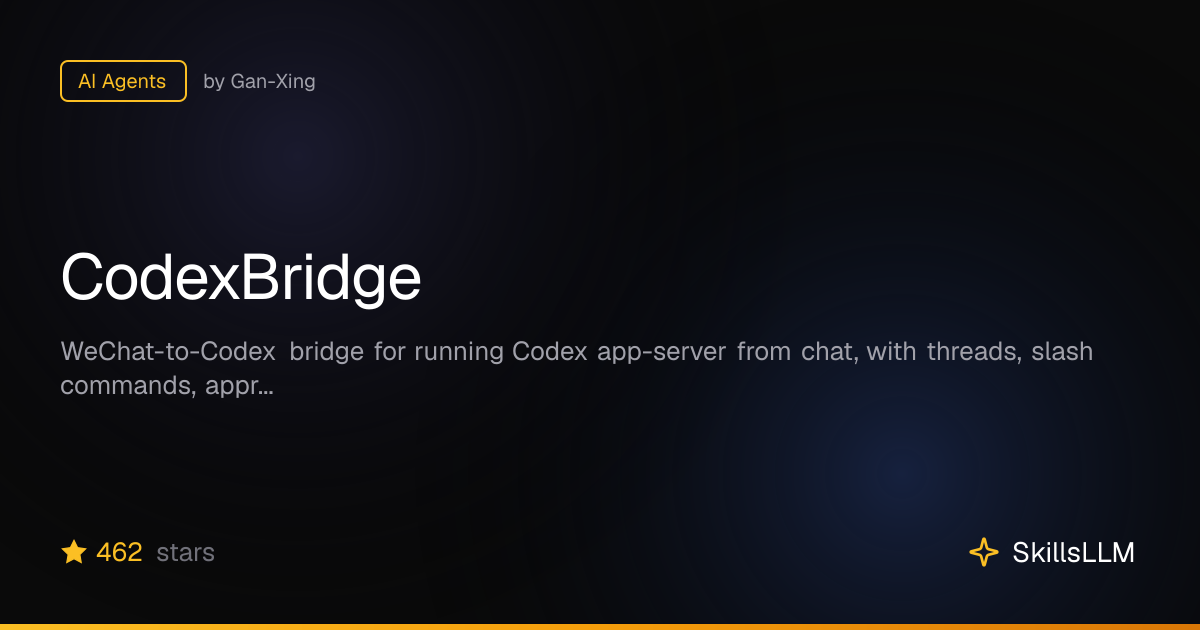 CodexBridge - AI Agents on GitHub | SkillsLLM