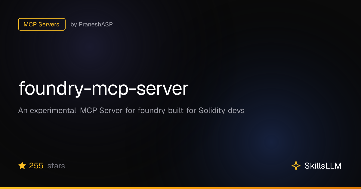 foundry-mcp-server - MCP Servers on GitHub | SkillsLLM