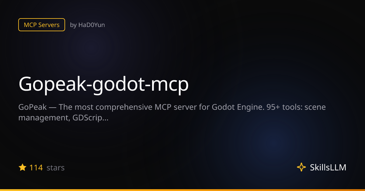 Gopeak-godot-mcp - MCP Servers | SkillsLLM