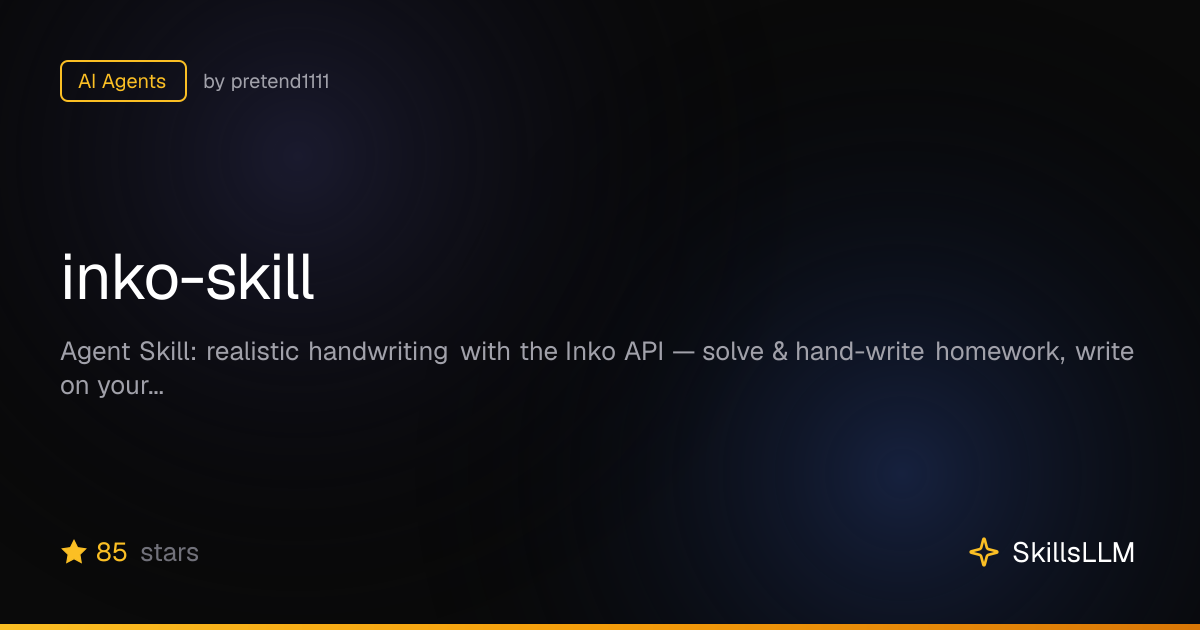 inko-skill - AI Agents on GitHub | SkillsLLM