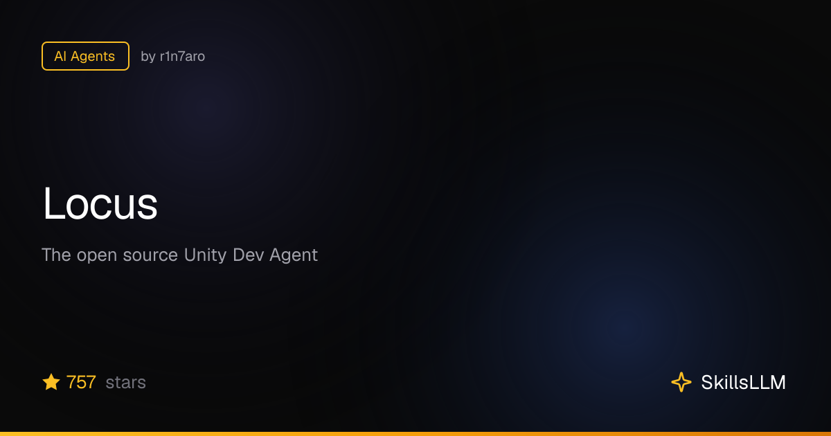 Locus - AI Agents on GitHub | SkillsLLM