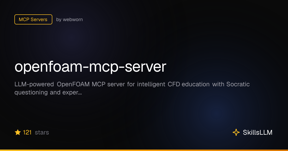 openfoam-mcp-server - MCP Servers on GitHub | SkillsLLM