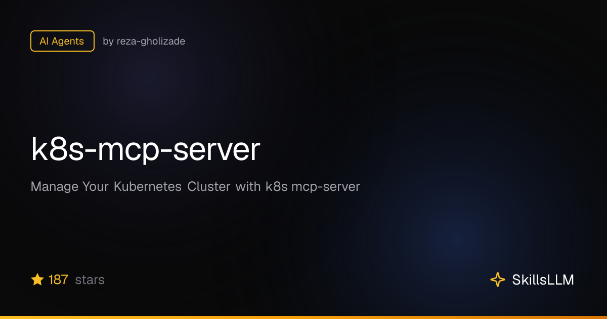 k8s-mcp-server - AI Agents on GitHub | SkillsLLM