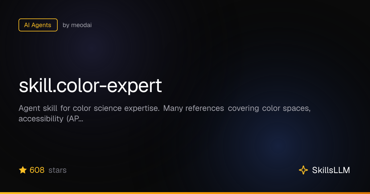 skill.color-expert - AI Agents on GitHub | SkillsLLM